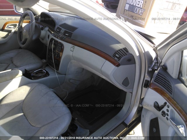WDBNG70J62A294308 - 2002 MERCEDES-BENZ S 430 SILVER photo 5