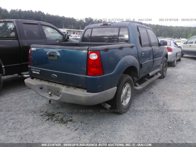 1FMZU67E21UC63841 - 2001 FORD EXPLORER SPORT TR  BLUE photo 4