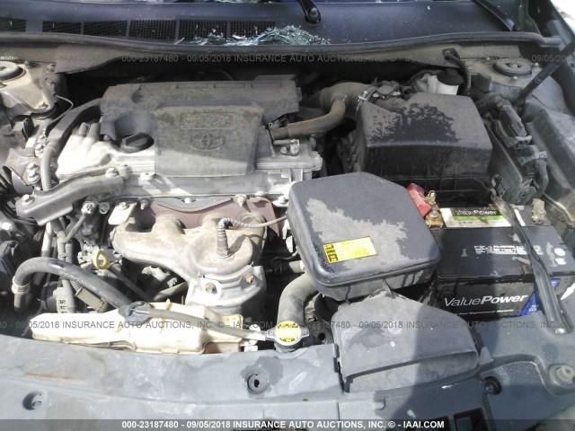 4T1BF1FK0CU614660 - 2012 TOYOTA CAMRY SE/LE/XLE BLACK photo 10