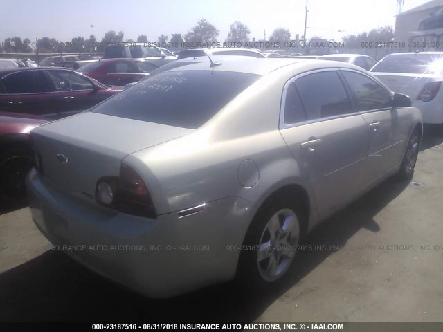 1G1ZA5EU6BF108175 - 2011 CHEVROLET MALIBU LS GOLD photo 4