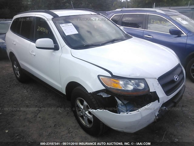 5NMSG73D38H162356 - 2008 HYUNDAI SANTA FE GLS WHITE photo 1