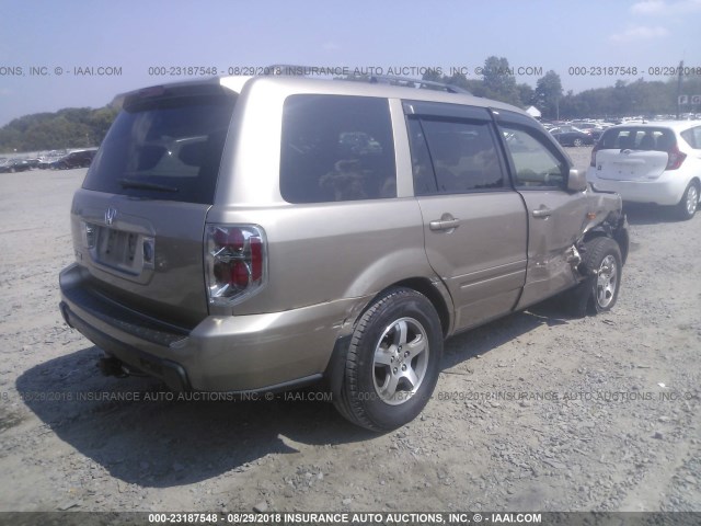 5FNYF28677B014012 - 2007 HONDA PILOT EXL TAN photo 4