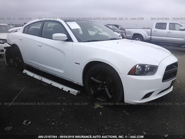2C3CDXCT4EH159160 - 2014 DODGE CHARGER R/T WHITE photo 1