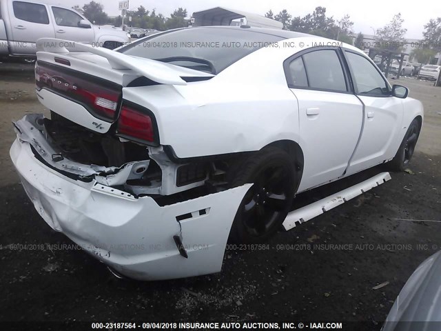 2C3CDXCT4EH159160 - 2014 DODGE CHARGER R/T WHITE photo 4
