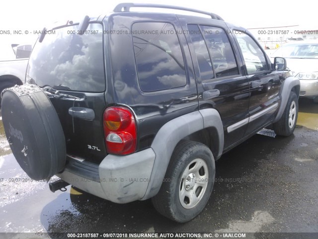 1J4GL48K43W503108 - 2003 JEEP LIBERTY SPORT/FREEDOM შავი ფოტო 4