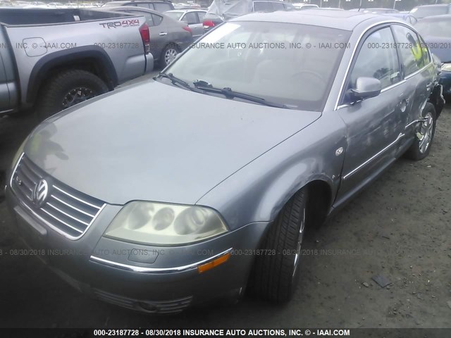 WVWUK63B23P278423 - 2003 VOLKSWAGEN PASSAT W8 4MOTION GRAY photo 2