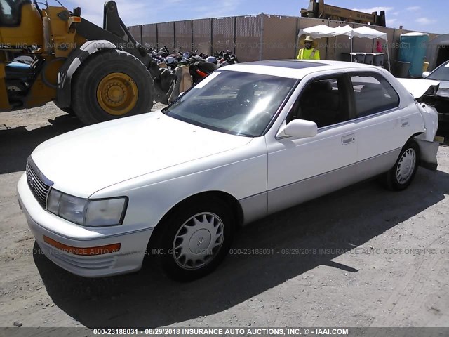 JT8UF11E1L0003072 - 1990 LEXUS LS 400 WHITE photo 2