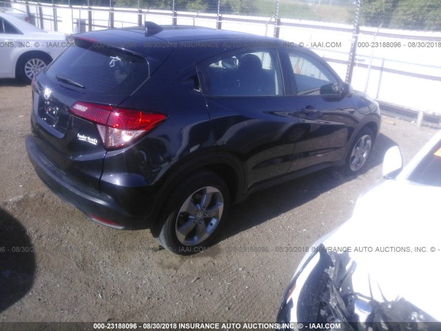 3CZRU5H39HM708502 - 2017 HONDA HR-V LX BLACK photo 4