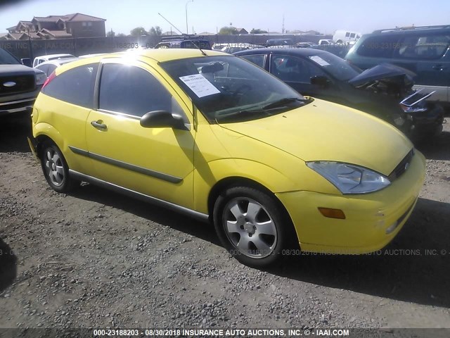 3FAFP31332R163444 - 2002 FORD FOCUS ZX3 YELLOW photo 1