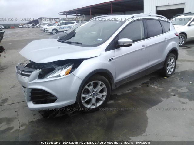 1FMCU0J98FUA91126 - 2015 FORD ESCAPE TITANIUM SILVER photo 2