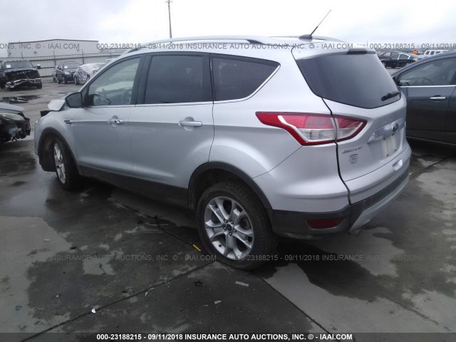 1FMCU0J98FUA91126 - 2015 FORD ESCAPE TITANIUM SILVER photo 3