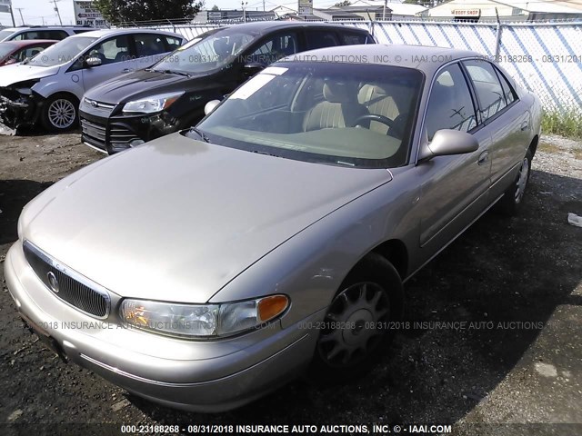 2G4WS52JX11268319 - 2001 BUICK CENTURY CUSTOM TAN photo 2