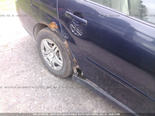 1G1ZS58F67F214367 - 2007 CHEVROLET MALIBU LS 蓝色 照片 6