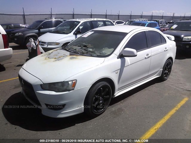 JA3AU86W19U007708 - 2009 MITSUBISHI LANCER GTS WHITE photo 2