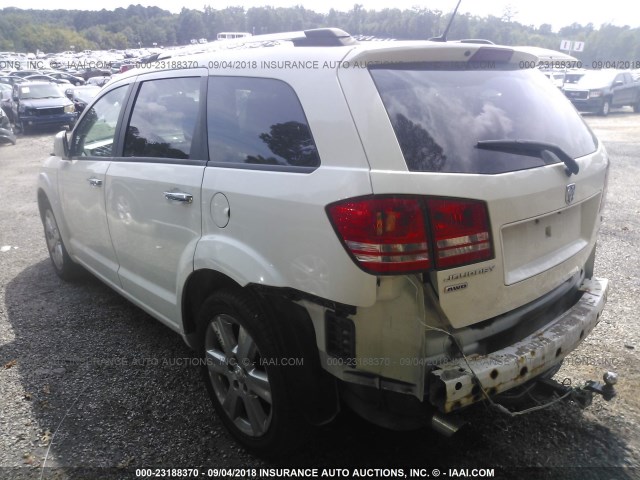 3D4GH67V79T175053 - 2009 DODGE JOURNEY R/T WHITE photo 3