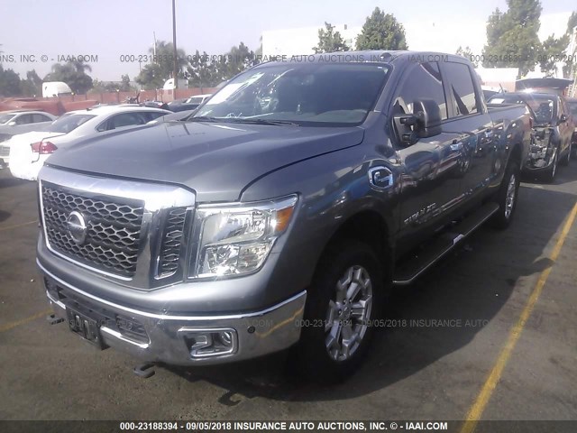 1N6BA1F40HN554348 - 2017 NISSAN TITAN XD SL/PRO-4X/PLAT RESERVE GRAY photo 2