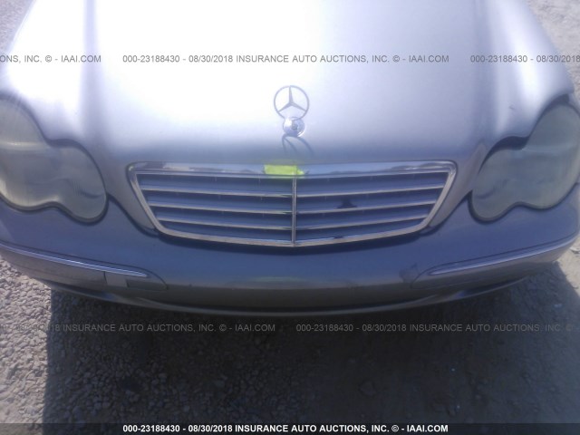 WDBRF81J44F550072 - 2004 MERCEDES-BENZ C 240 4MATIC SILVER photo 6