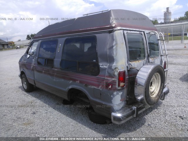 2B6HB21Y6KK380013 - 1989 DODGE RAM VAN B250 GRAY photo 3