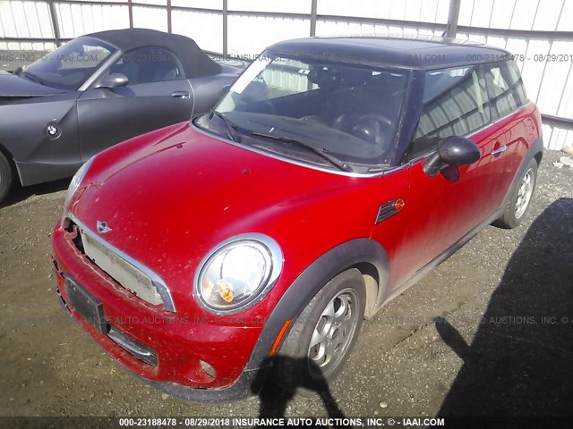 WMWSU3C50DT678920 - 2013 MINI COOPER წითელი ფოტო 2