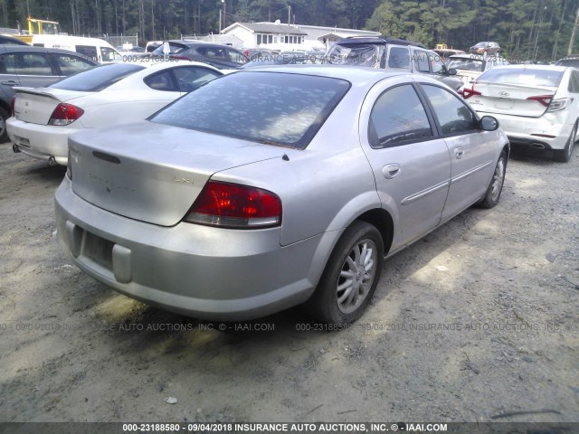 1C3AL56R52N130316 - 2002 CHRYSLER SEBRING LXI SILVER photo 4