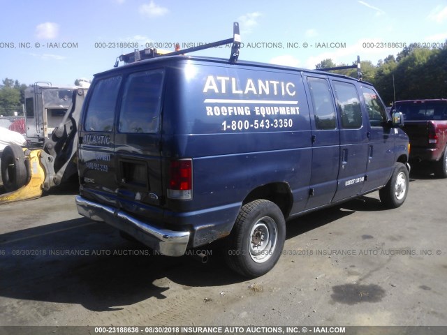 1FTNE24WX5HA20136 - 2005 FORD ECONOLINE E250 VAN BLUE photo 4