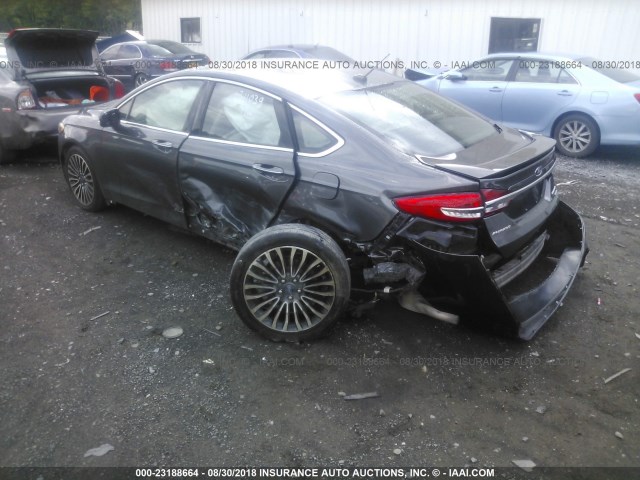 3FA6P0K95HR115972 - 2017 FORD FUSION TITANIUM GRAY photo 3