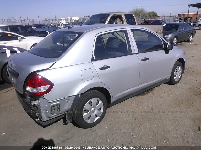 3N1CC1AP2BL363219 - 2011 NISSAN VERSA S/SL SILVER photo 4