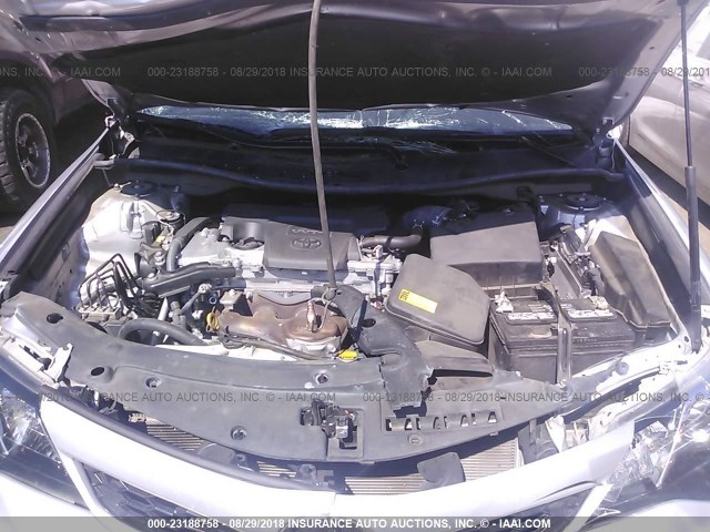 4T1BF1FKXDU718350 - 2013 TOYOTA CAMRY L/SE/LE/XLE SILVER photo 10