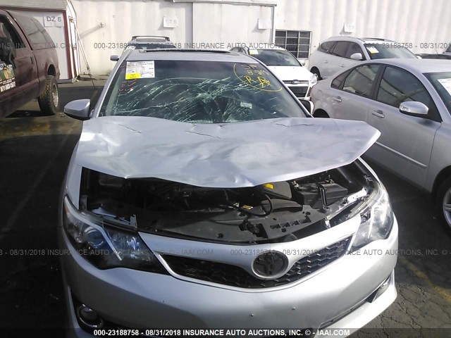 4T1BF1FKXDU718350 - 2013 TOYOTA CAMRY L/SE/LE/XLE SILVER photo 6