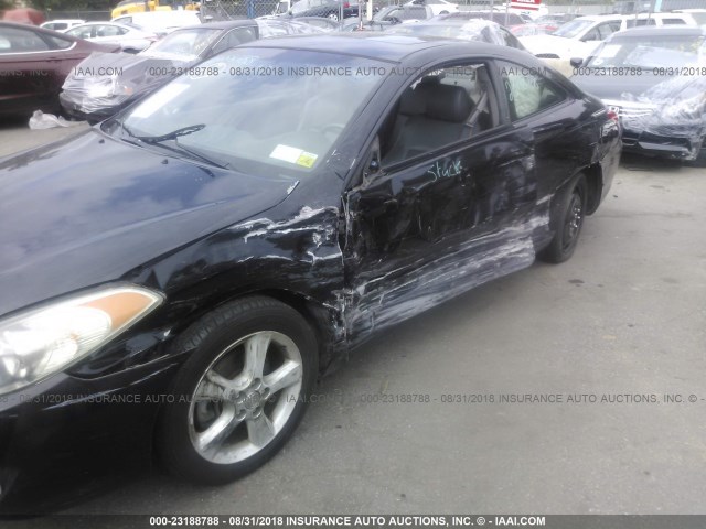 4T1CA30P96U096006 - 2006 TOYOTA CAMRY SOLARA SE/SLE BLACK photo 6