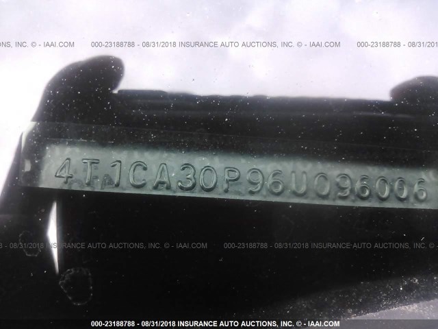 4T1CA30P96U096006 - 2006 TOYOTA CAMRY SOLARA SE/SLE BLACK photo 9