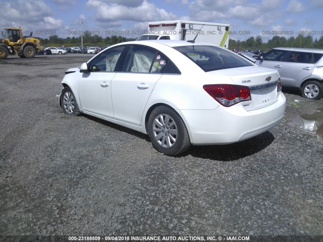 1G1PF5S96B7268740 - 2011 CHEVROLET CRUZE LT WHITE photo 3