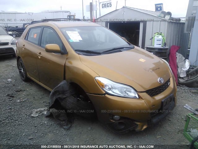 2T1GE40E59C003644 - 2009 TOYOTA COROLLA MATRIX XRS ORANGE photo 1