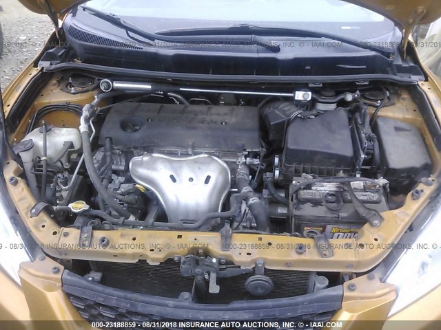 2T1GE40E59C003644 - 2009 TOYOTA COROLLA MATRIX XRS ORANGE photo 10