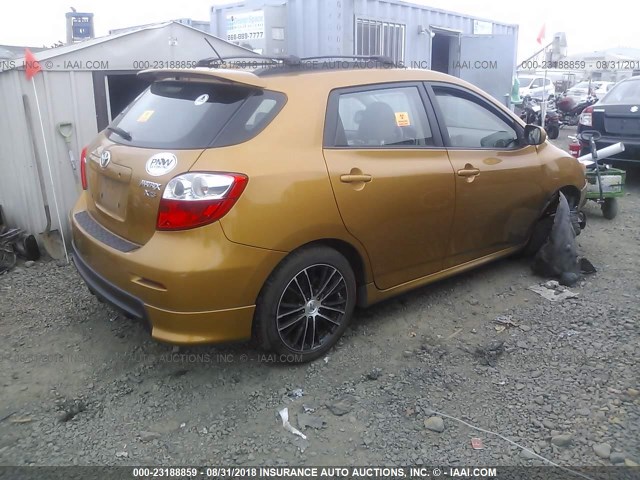 2T1GE40E59C003644 - 2009 TOYOTA COROLLA MATRIX XRS ORANGE photo 4