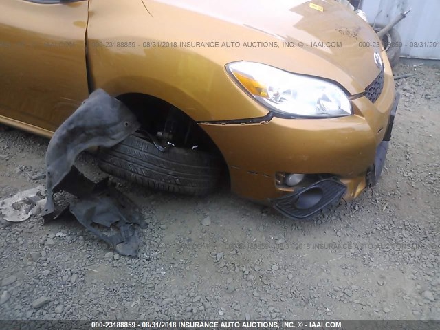 2T1GE40E59C003644 - 2009 TOYOTA COROLLA MATRIX XRS ORANGE photo 6