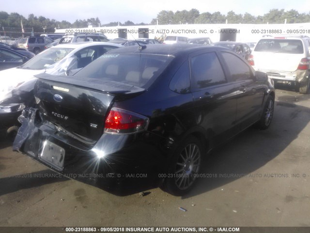 1FAHP3GN4BW118804 - 2011 FORD FOCUS SES BLACK photo 4