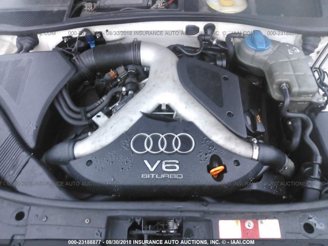 WAULD64B23N016012 - 2003 AUDI A6 2.7T QUATTRO WHITE photo 10