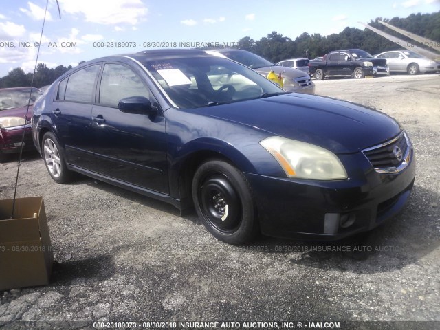 1N4BA41E38C809550 - 2008 NISSAN MAXIMA SE/SL Dark Blue photo 1