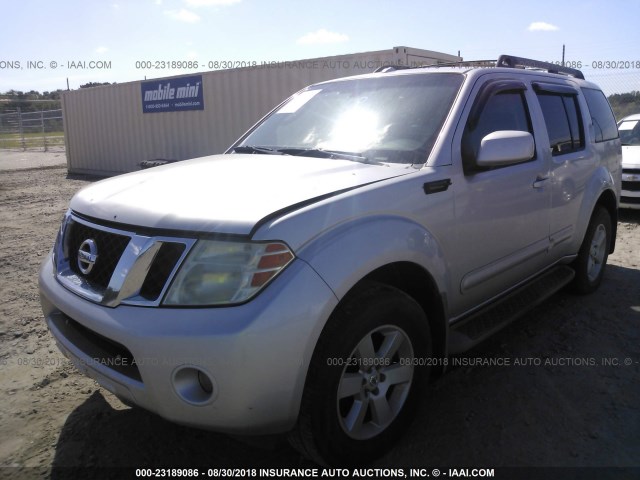 5N1AR18U68C655776 - 2008 NISSAN PATHFINDER S/LE/SE SILVER photo 2