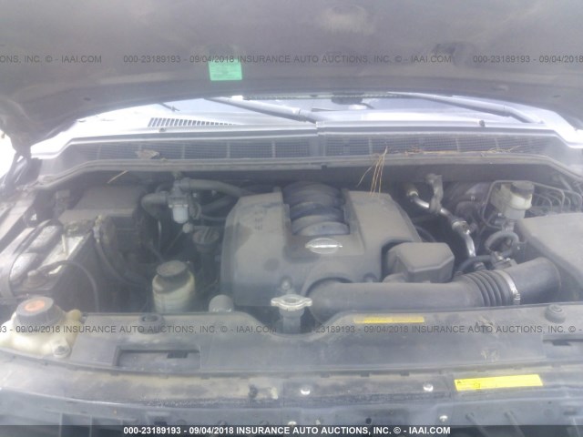 5N1AA08A25N727404 - 2005 NISSAN ARMADA SE/LE BLACK photo 10