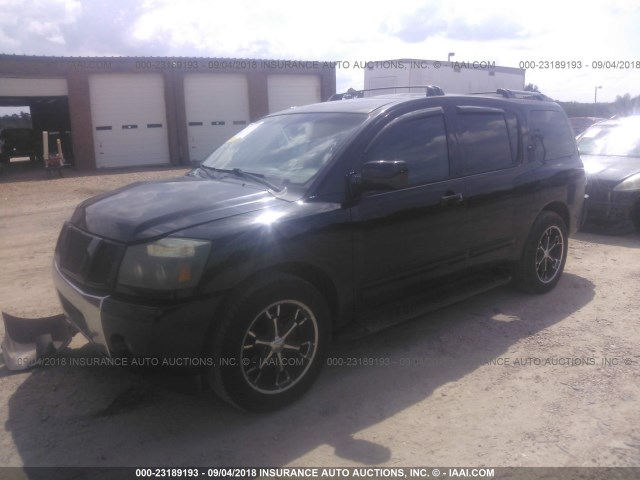 5N1AA08A25N727404 - 2005 NISSAN ARMADA SE/LE BLACK photo 2