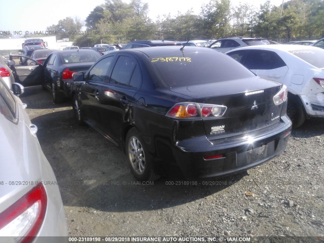 JA32U2FU5BU015235 - 2011 MITSUBISHI LANCER ES/ES SPORT BLACK photo 3