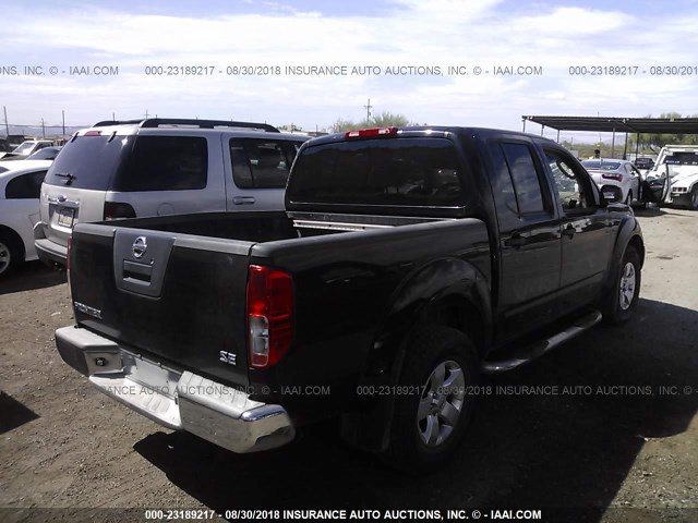 1N6AD07U39C401276 - 2009 NISSAN FRONTIER CREW CAB SE/LE/NISMO BLACK photo 4