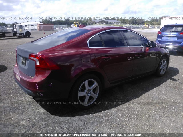 YV1622FS2C2036865 - 2012 VOLVO S60 T5 RED photo 4