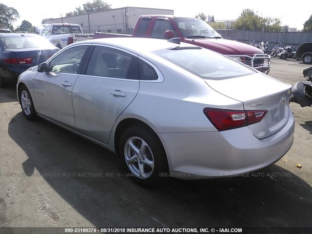 1G1ZB5ST4JF182928 - 2018 CHEVROLET MALIBU LS 银色 照片 3