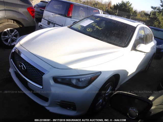 JN1BV7AR9EM701770 - 2014 INFINITI Q50 PREMIUM/SPORT WHITE photo 2