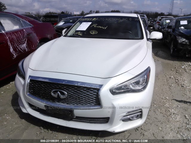 JN1BV7AR9EM701770 - 2014 INFINITI Q50 PREMIUM/SPORT WHITE photo 6