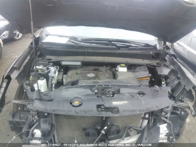 5N1AR2MM5FC625645 - 2015 NISSAN PATHFINDER S/SV/SL/PLATINUM BROWN photo 10