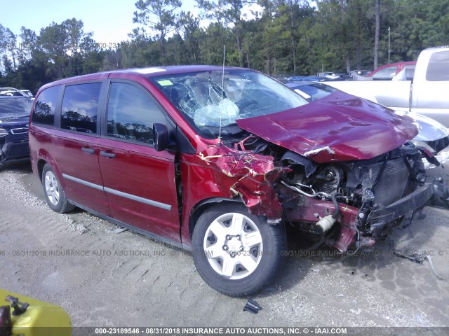 2D8HN44H78R704582 - 2008 DODGE GRAND CARAVAN SE RED photo 1